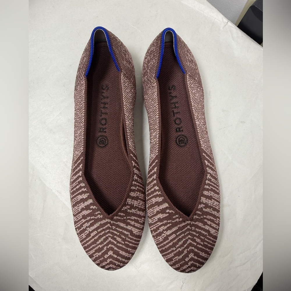 ROTHY’S Retired Rothys Desert Metallic Round Toe Flats The Flat sz 10 EUC - Picture 4 of 11